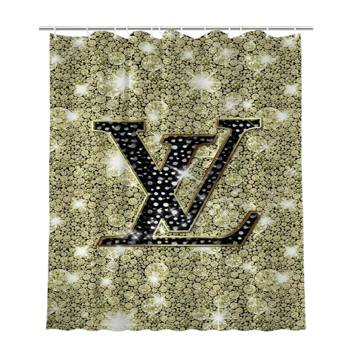 Louis Vuitton Diamond Clean Bathroom Shower Curtain Fabric Waterproof | 66 X 72 Inch