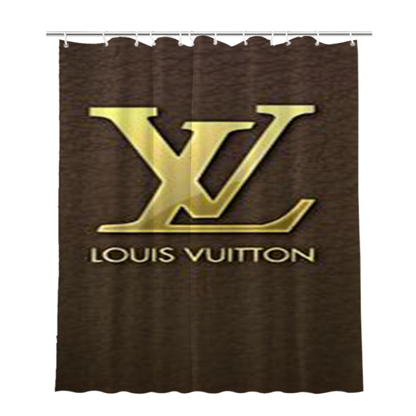 Louis Vuitton Leather Bathroom Shower Curtain Fabric Waterproof | 66 X 72 Inch