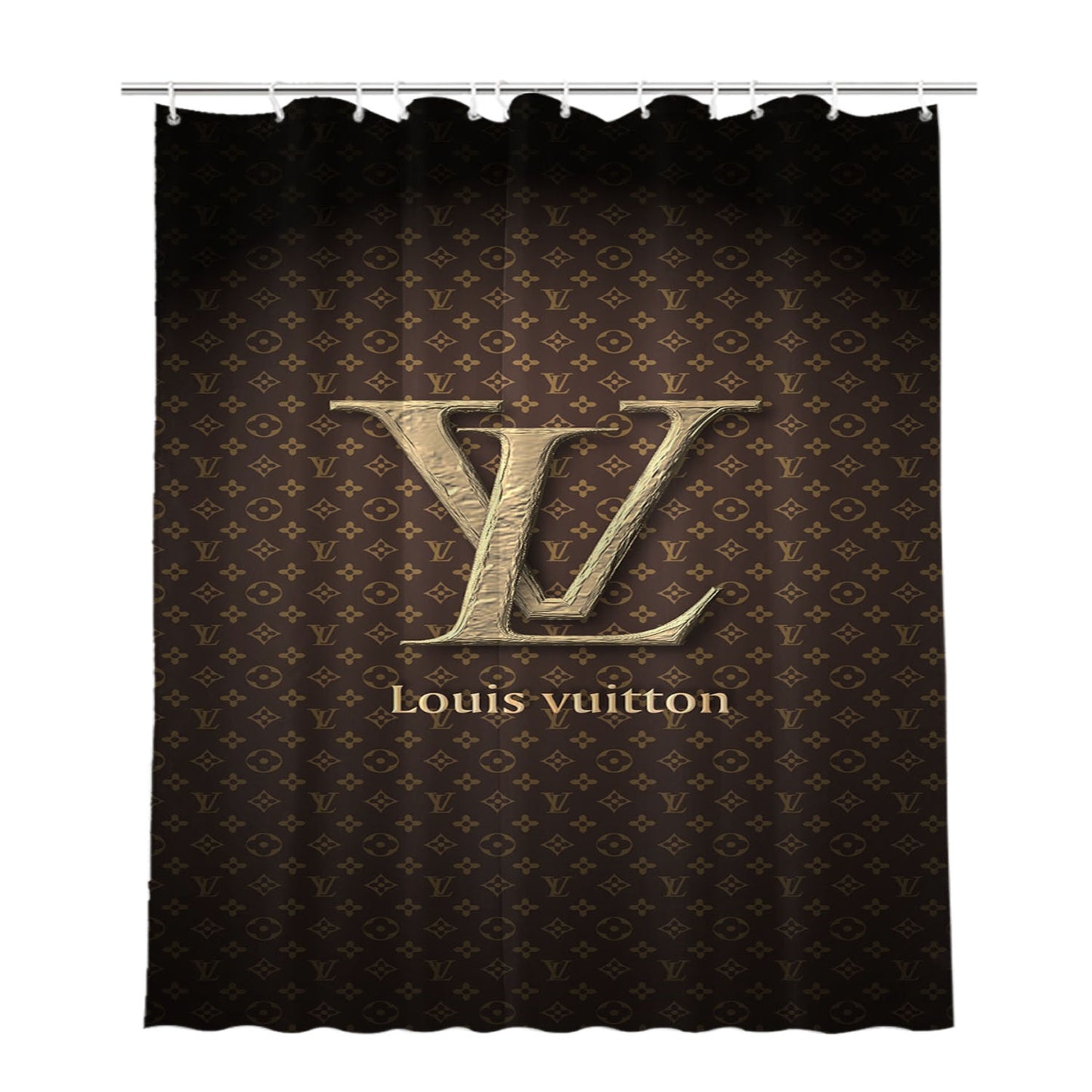 Louis Vuitton Nobel Bathroom Shower Curtain Fabric Waterproof | 66 X 72 Inch