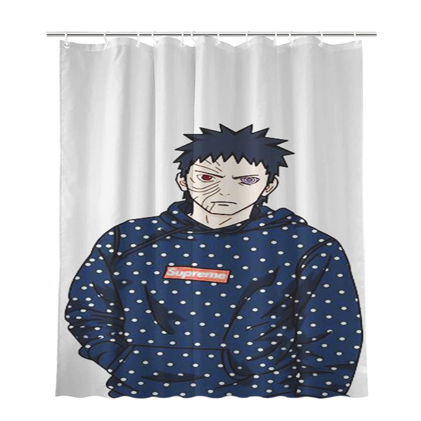 Obito Supreme Polkadot Bathroom Shower Curtain Fabric Waterproof | 66 X 72 Inch