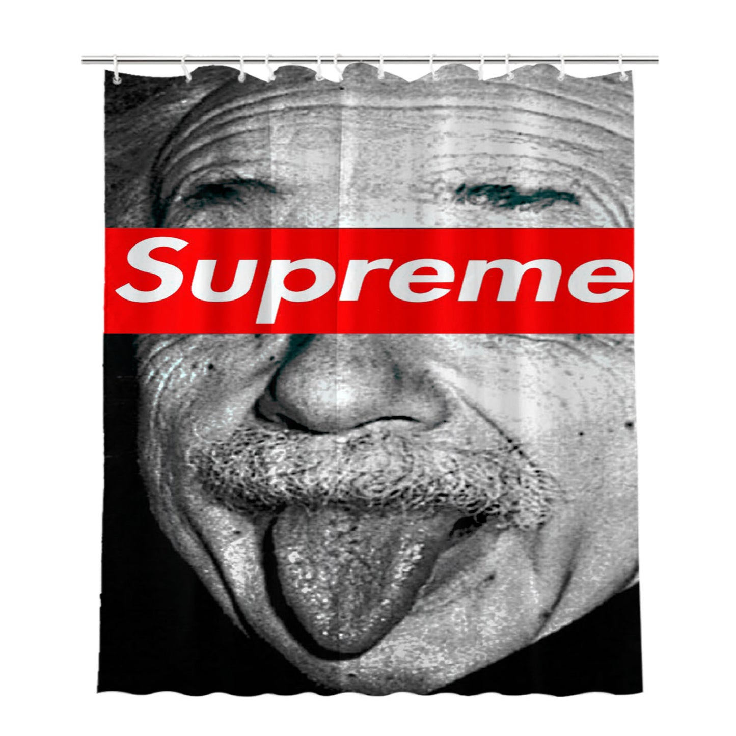 Supreme Bomba Atomica Albert Einstein Bathroom Shower Curtain Fabric Waterproof | 66 X 72 Inch