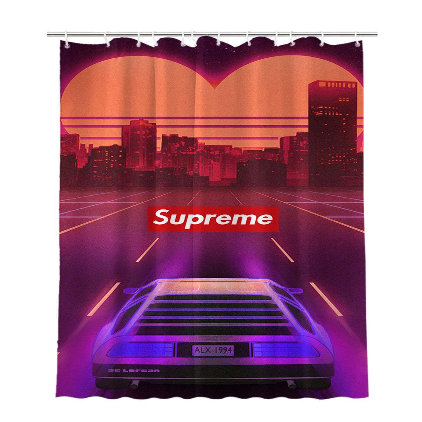 Supreme Love Car Bathroom Shower Curtain Fabric Waterproof | 66 X 72 Inch