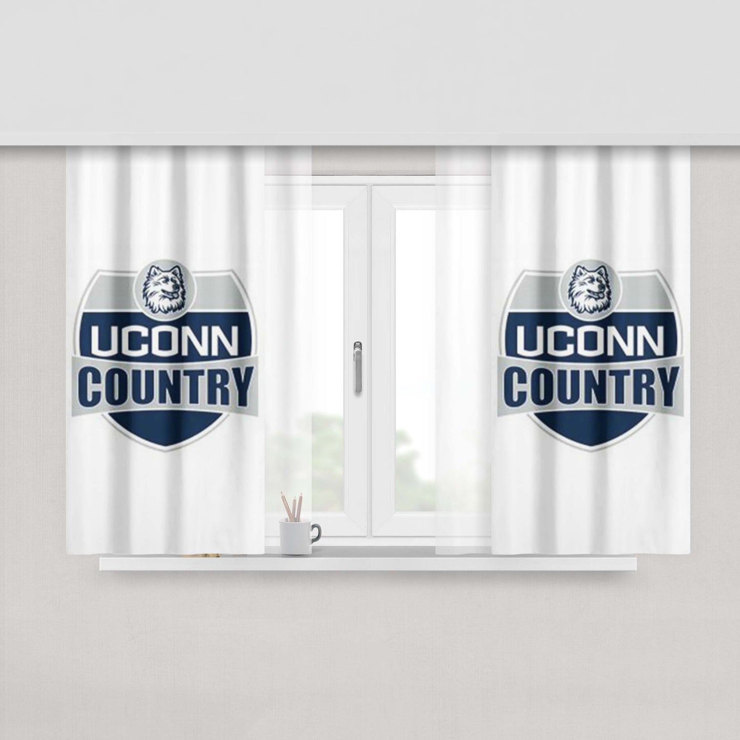 Uconn Country Peach Skin Window Curtains