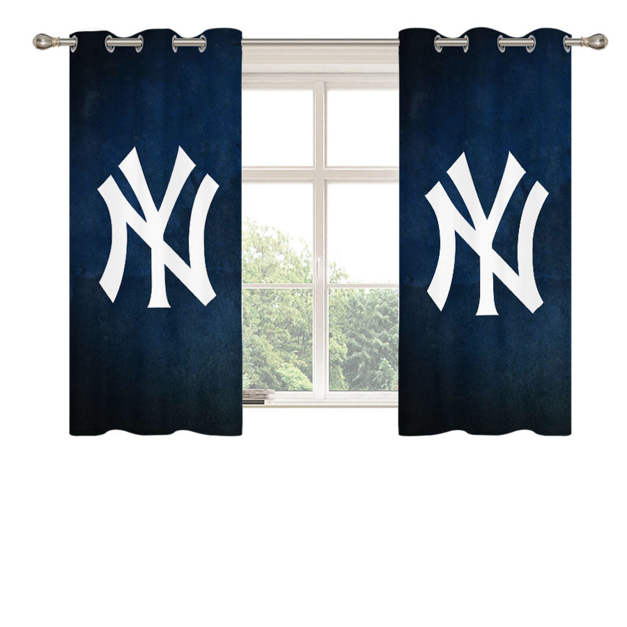 New York Yankees Peach Skin Window Curtains