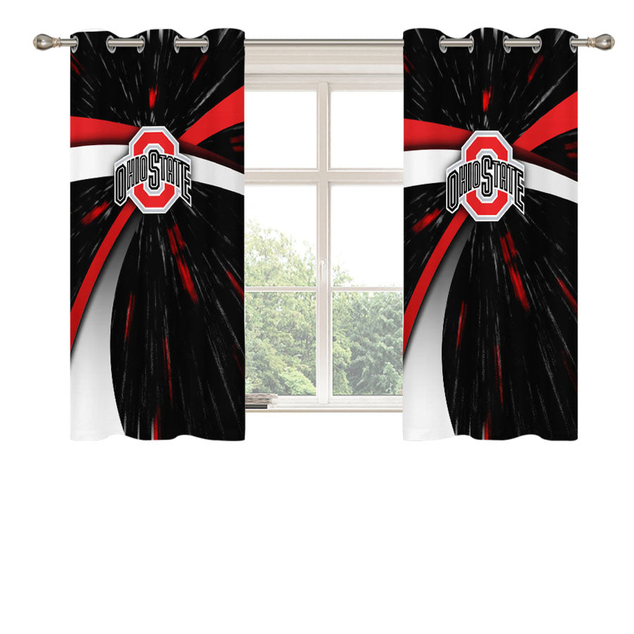 Ohio State Buckeyes Peach Skin Window Curtains