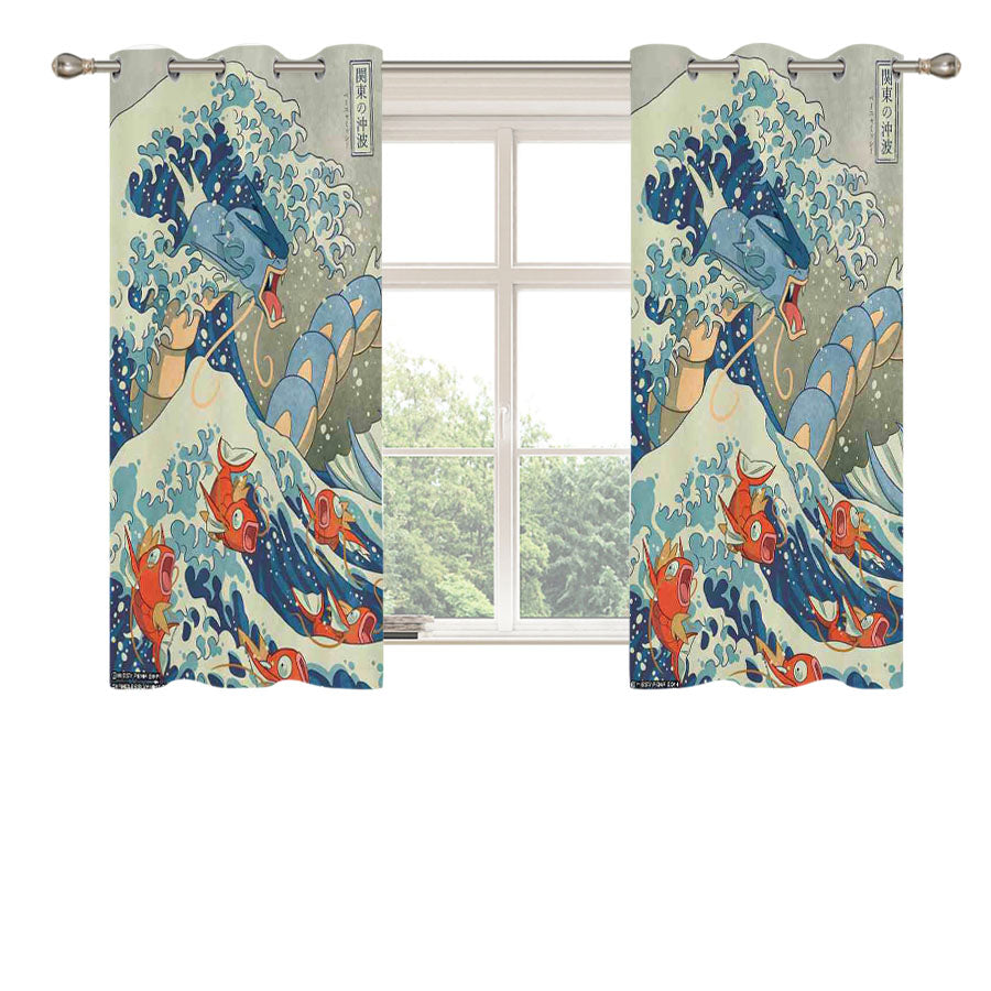 Pokemon Wave Peach Skin Window Curtains