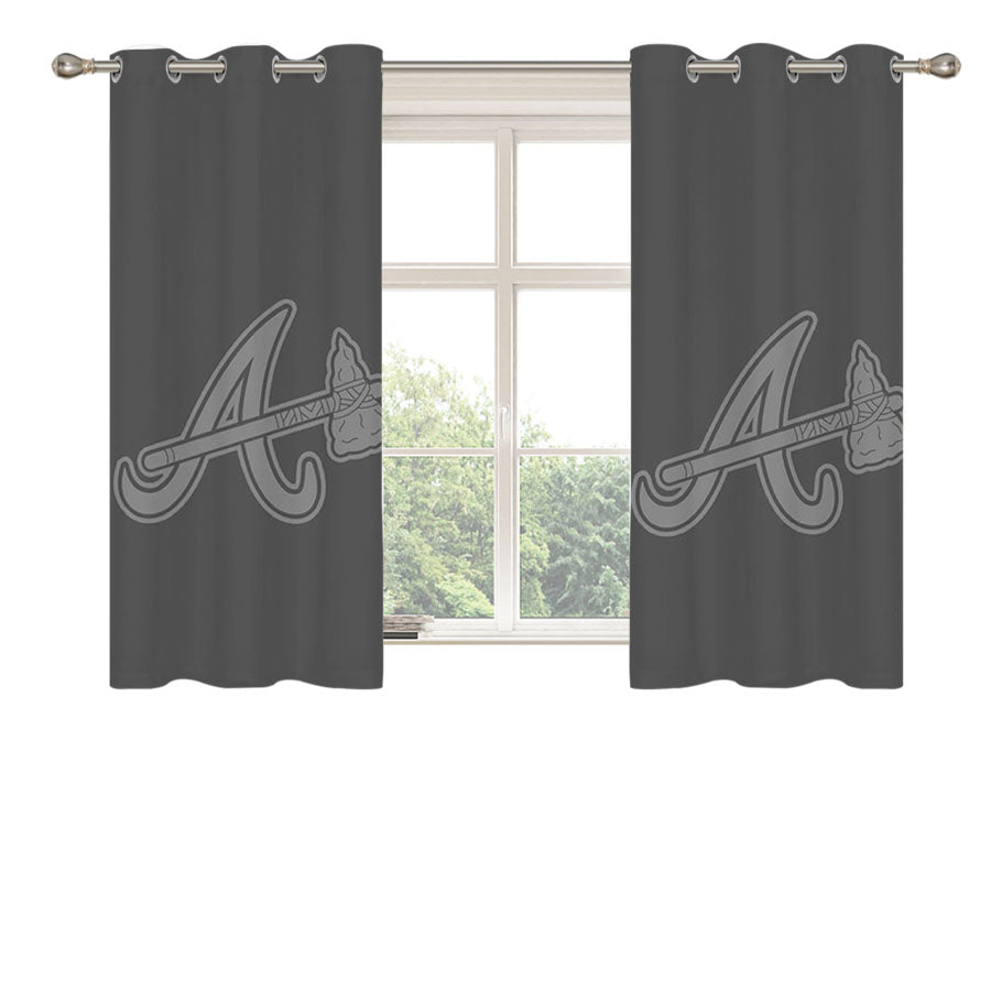Arizona Logo Greyscale Peach Skin Window Curtains