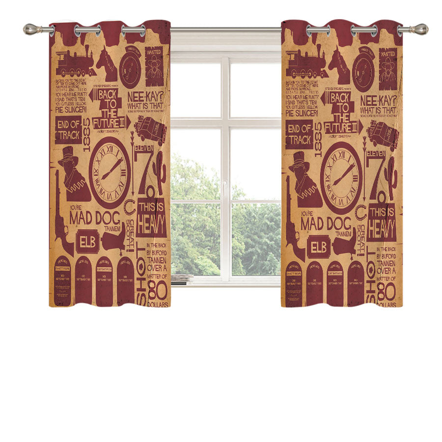 Back To The Future Items Peach Skin Window Curtains