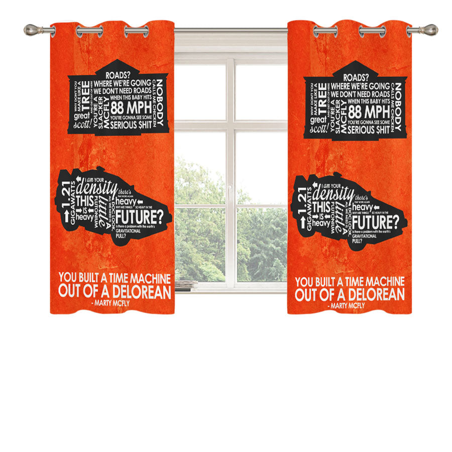 Back To The Future Quotes Peach Skin Window Curtains