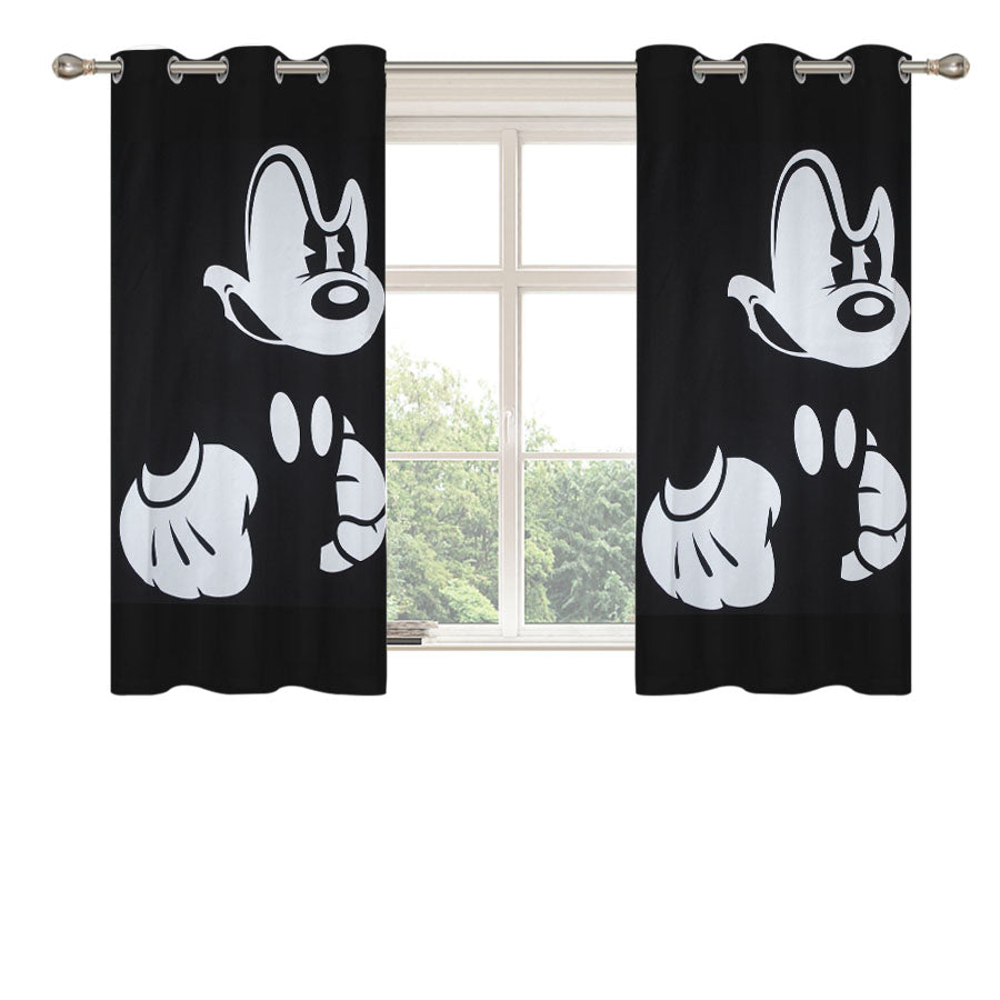 Bad Mickey Mouse Dope Pictures Peach Skin Window Curtains