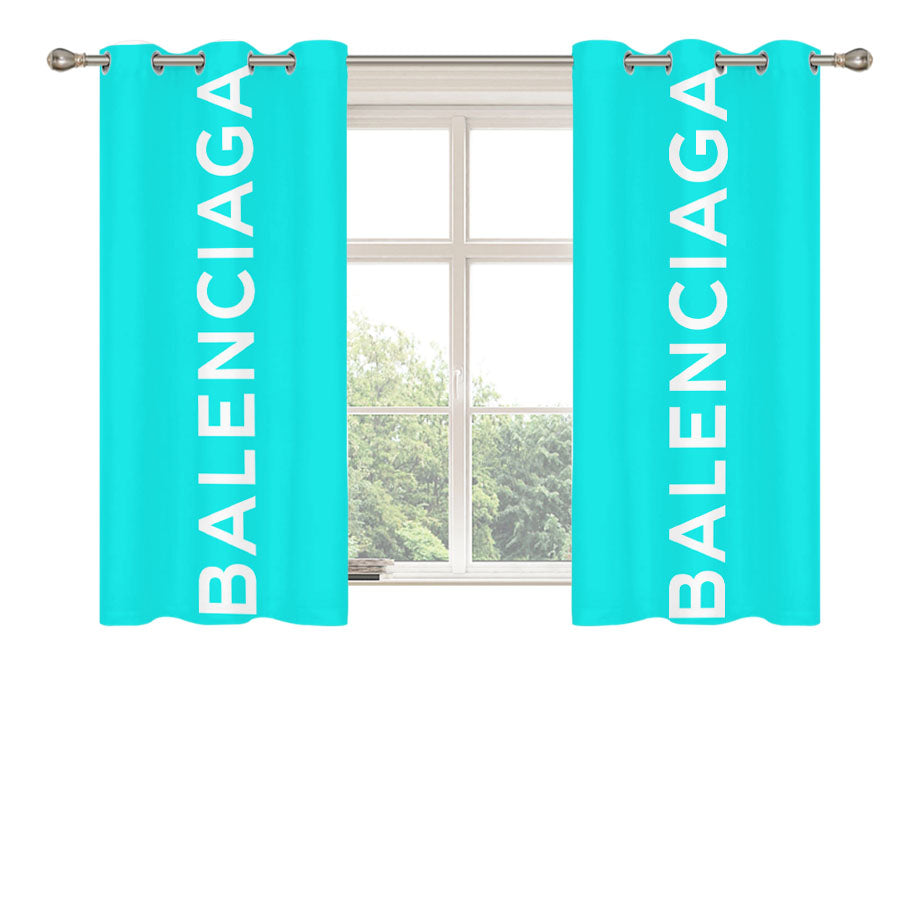 Balenciaga Logo Tosca Peach Skin Window Curtains