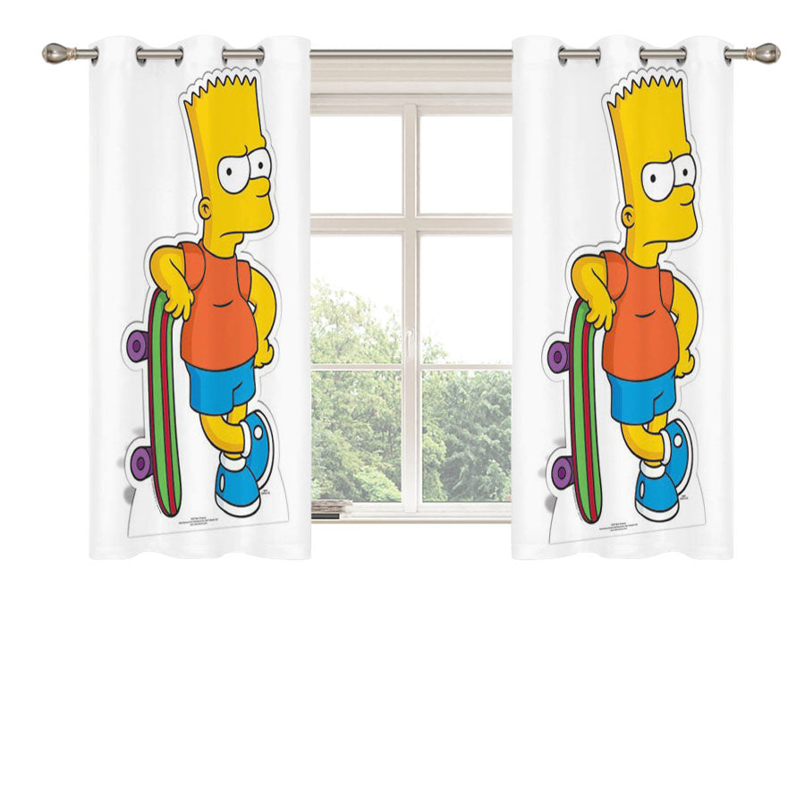 Bart Simpson Peach Skin Window Curtains