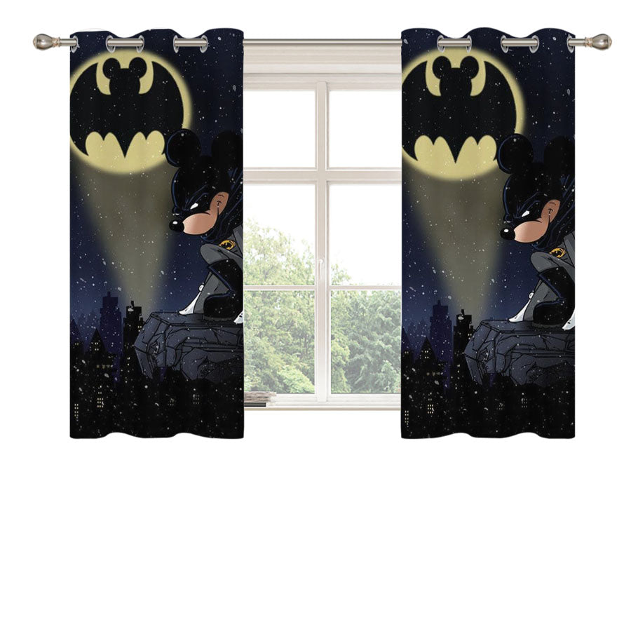 Batman Disney Mickey Mouse Peach Skin Window Curtains
