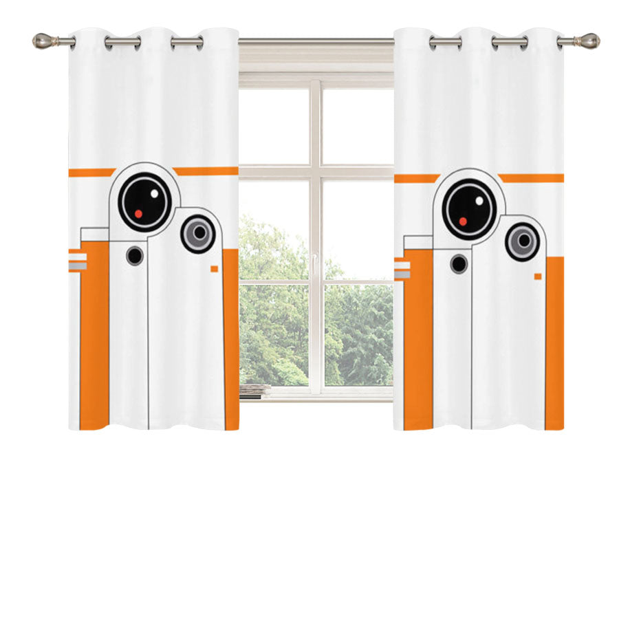 Bb-8 Star Wars Peach Skin Window Curtains