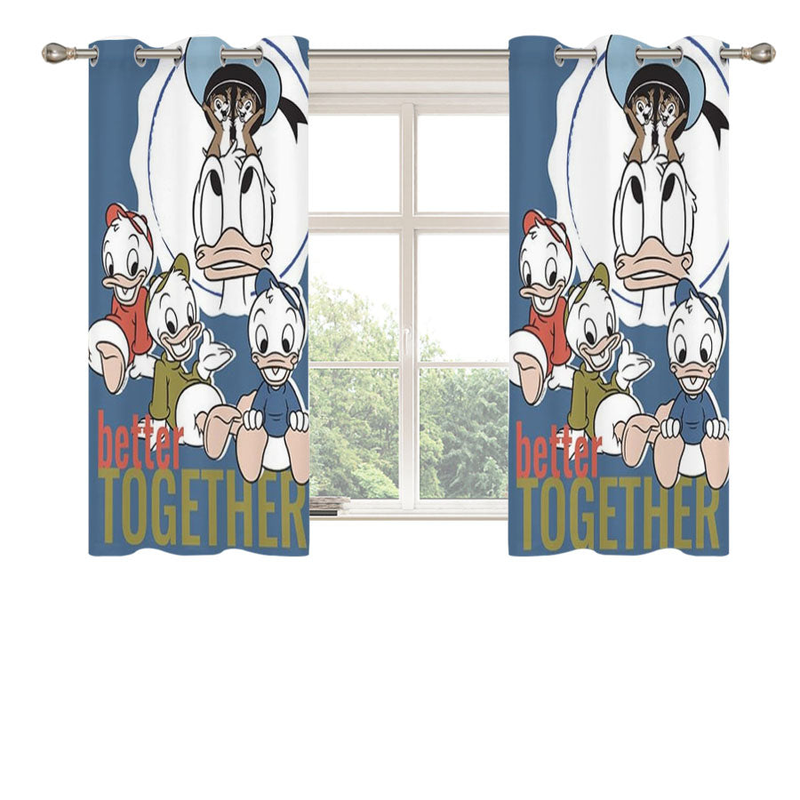 Better Together Donald Duck Peach Skin Window Curtains