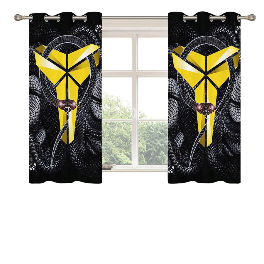 Black Mamba Kobe Bryan Peach Skin Window Curtains