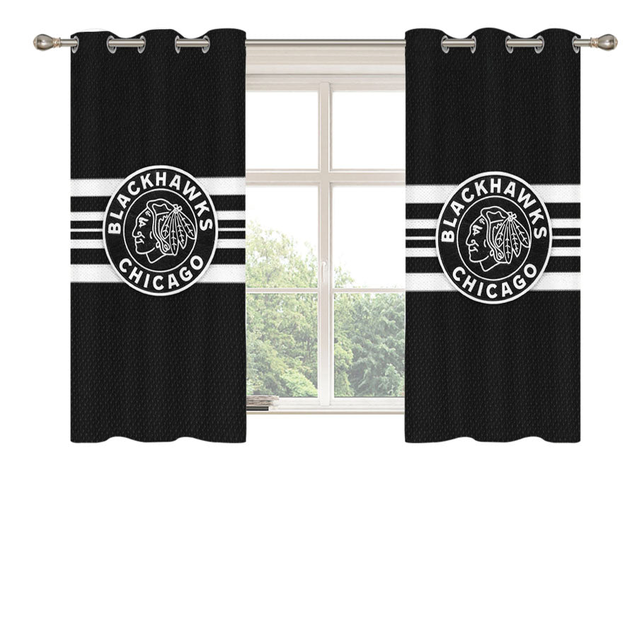 Blackhawks Chicago Peach Skin Window Curtains