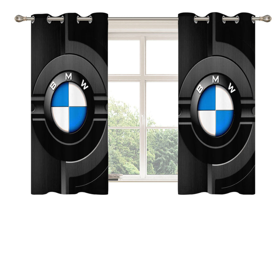 Bmw Emblem 3D Peach Skin Window Curtains
