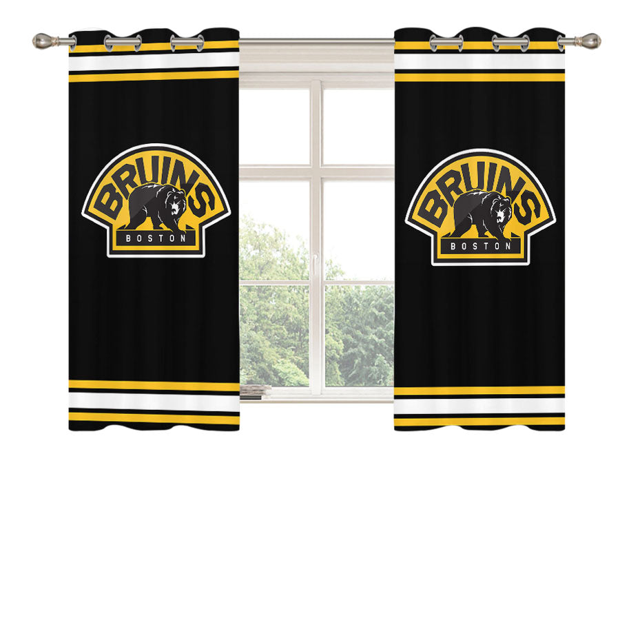 Boston Bruins Peach Skin Window Curtains