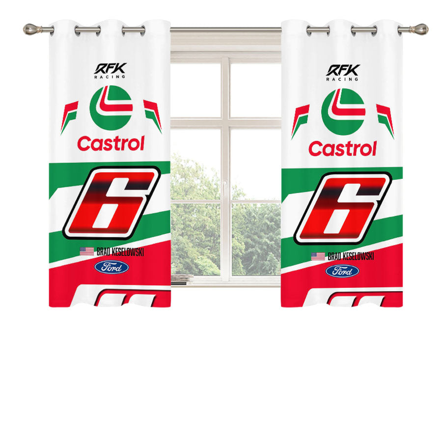 Brad Keselowski - Castrol Peach Skin Window Curtains