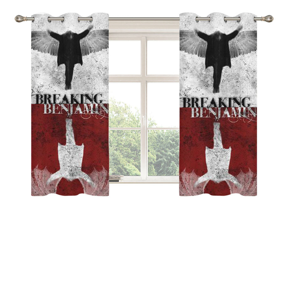 Breaking Benjamin (Split) Peach Skin Window Curtains