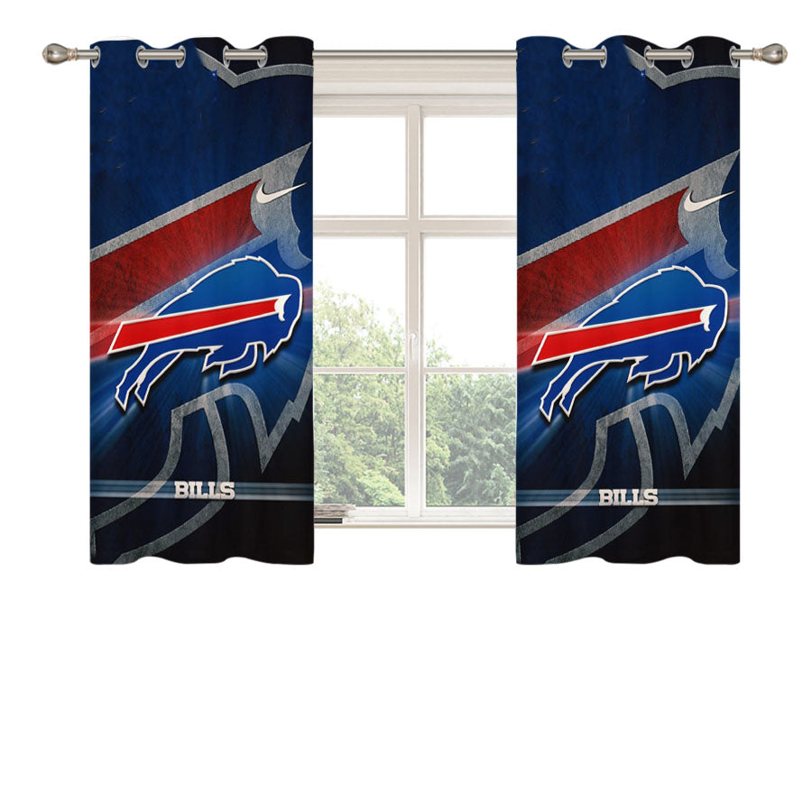 Buffalo Bills Logo Nike Peach Skin Window Curtains