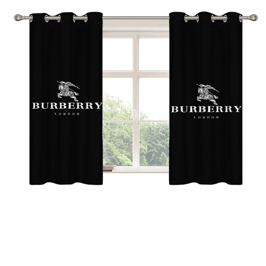 Burberry Black Peach Skin Window Curtains