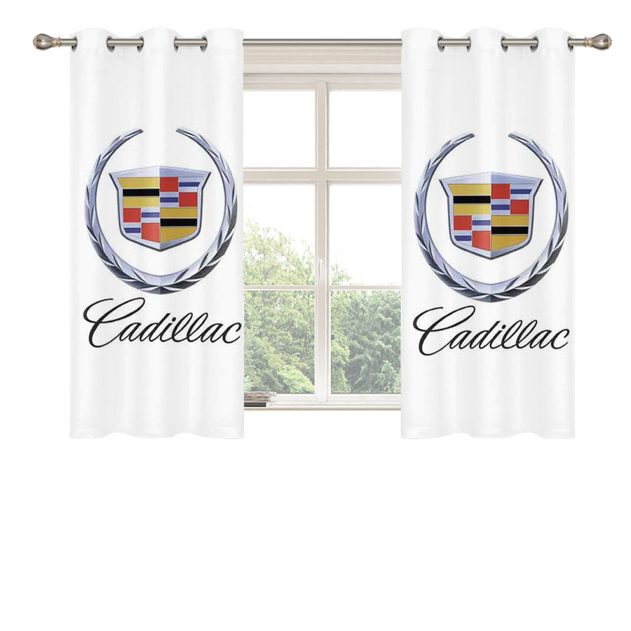 Cadillac Logo Peach Skin Window Curtains