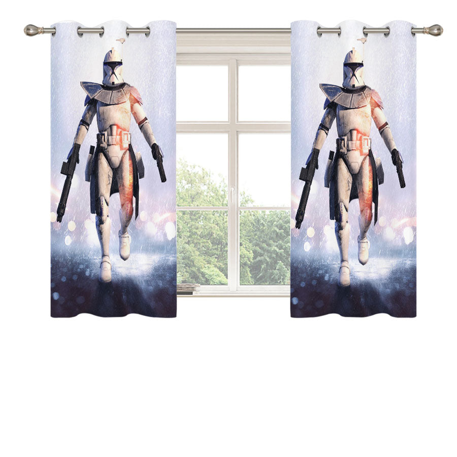 Captain Rex Peach Skin Window Curtains