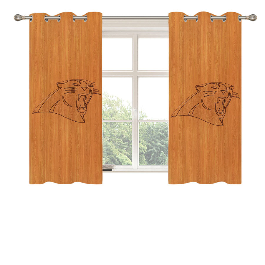 Carolina Panthers Peach Skin Window Curtains