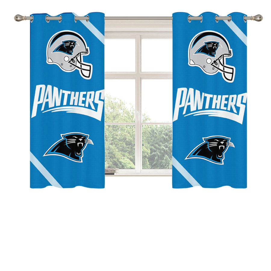 Carolina Panthers Wallpaper Peach Skin Window Curtains