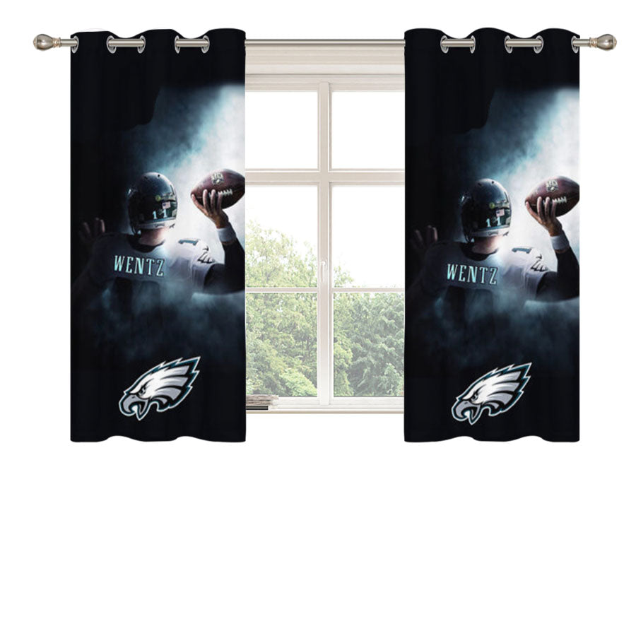 Carson Wentz Philadelphia Eagles Peach Skin Window Curtains