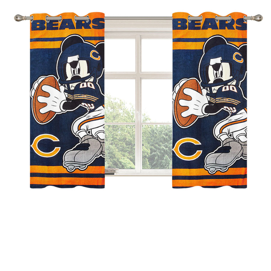 Chicago Bears Disney Mickey Mouse Peach Skin Window Curtains