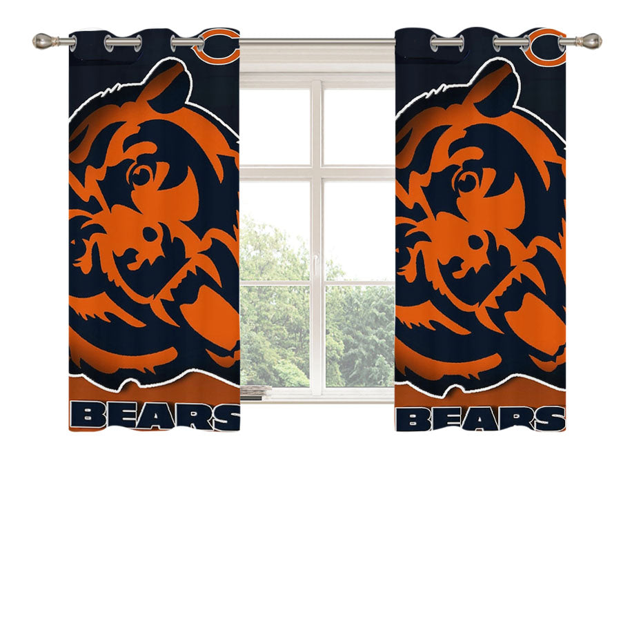Chicago Bears Nfl Peach Skin Window Curtains