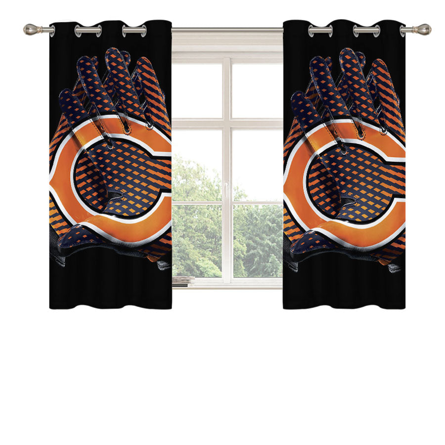 Chicago Bears Nfl 2 Peach Skin Window Curtains