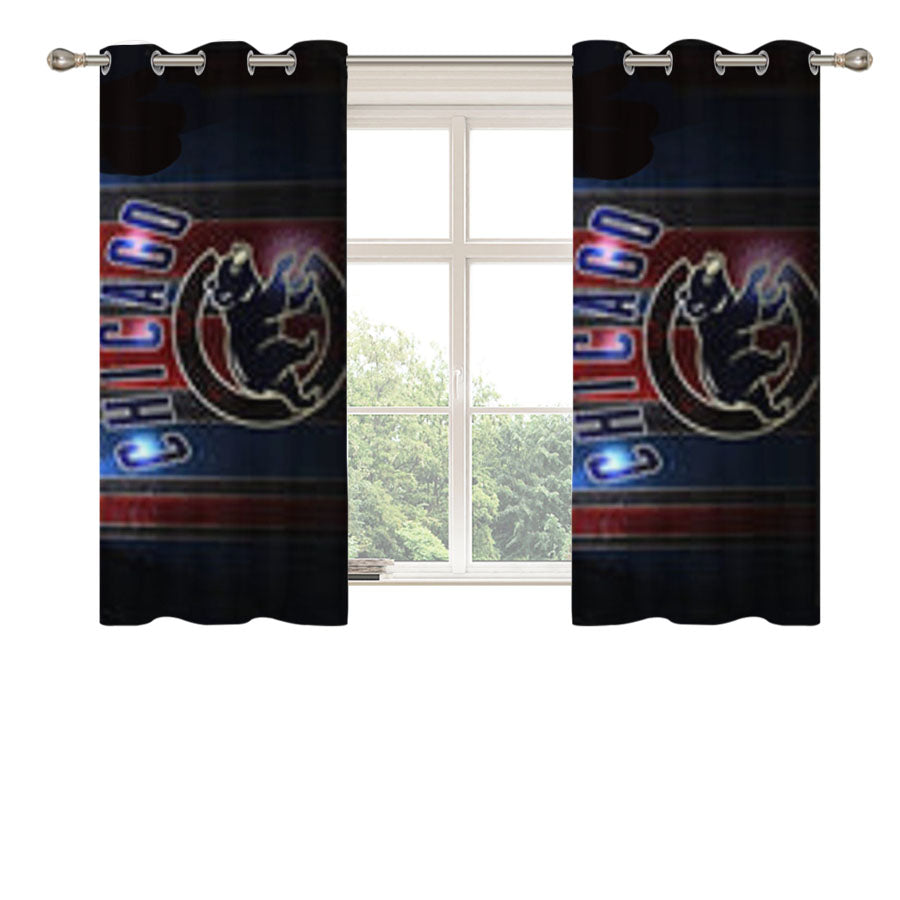 Chicago Cubs 5 Peach Skin Window Curtains