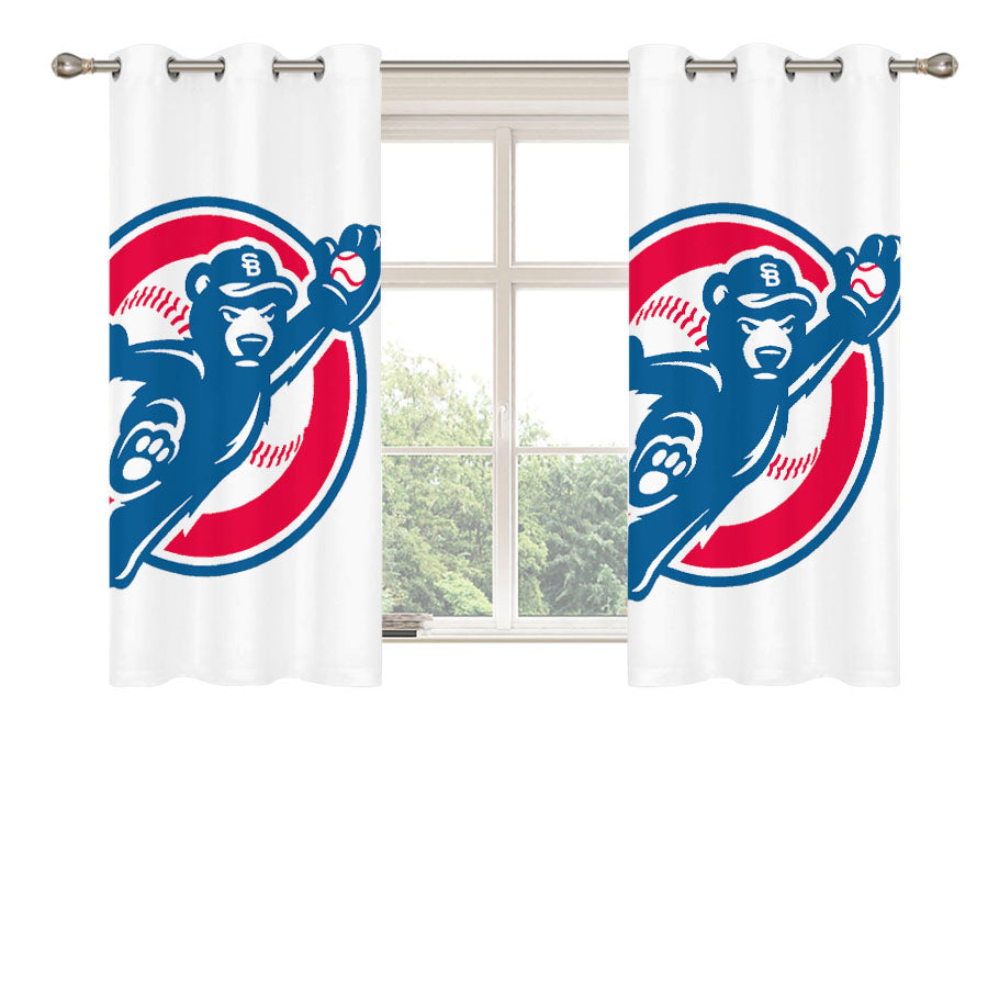 Chicago Cubs Catch The Ball Peach Skin Window Curtains