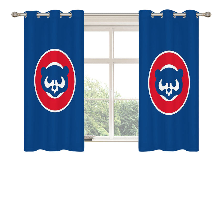 Chicago Cubs Cc Peach Skin Window Curtains
