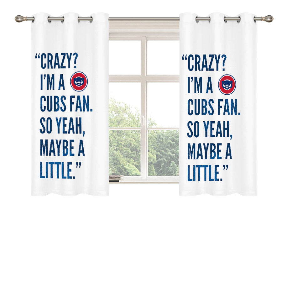Chicago Cubs Fan Quotes Peach Skin Window Curtains