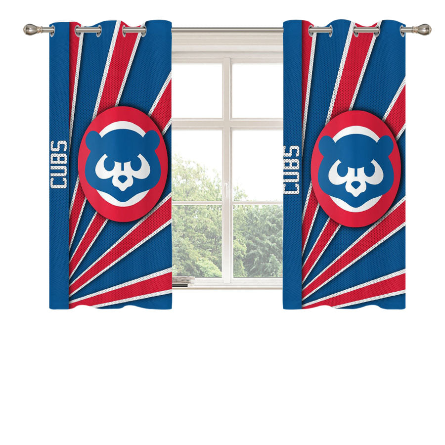 Chicago Cubs Tex Peach Skin Window Curtains