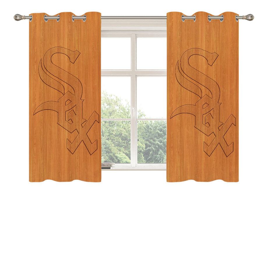 Chicago White Sox Peach Skin Window Curtains
