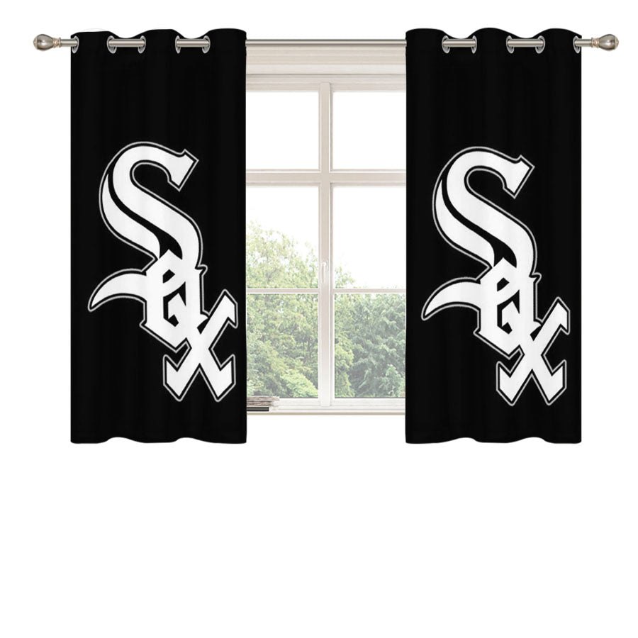 Chicago White Sox Baseball Peach Skin Window Curtains