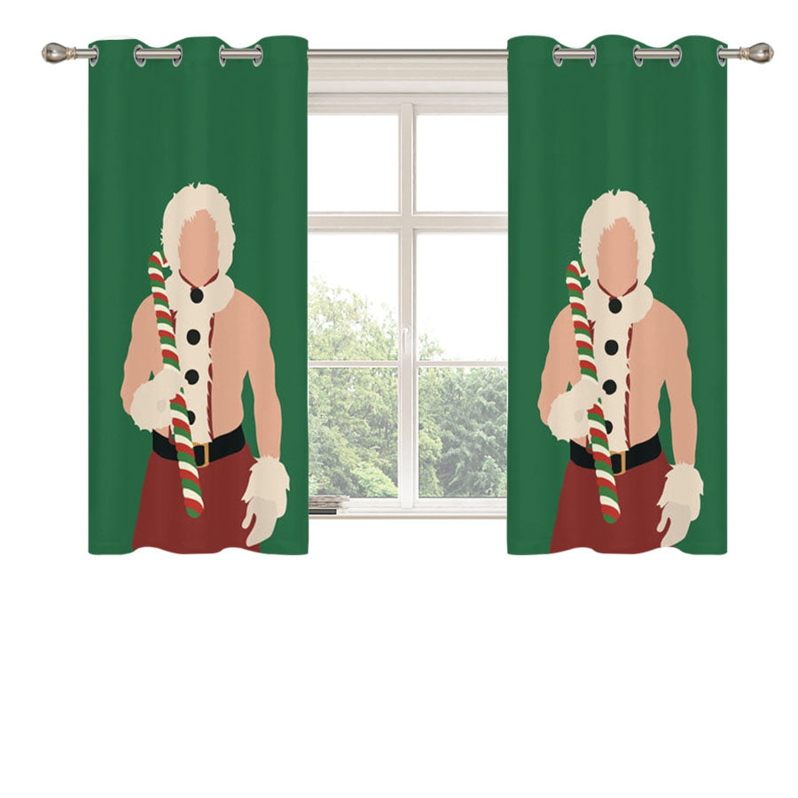 Christmas Schmidt Peach Skin Window Curtains