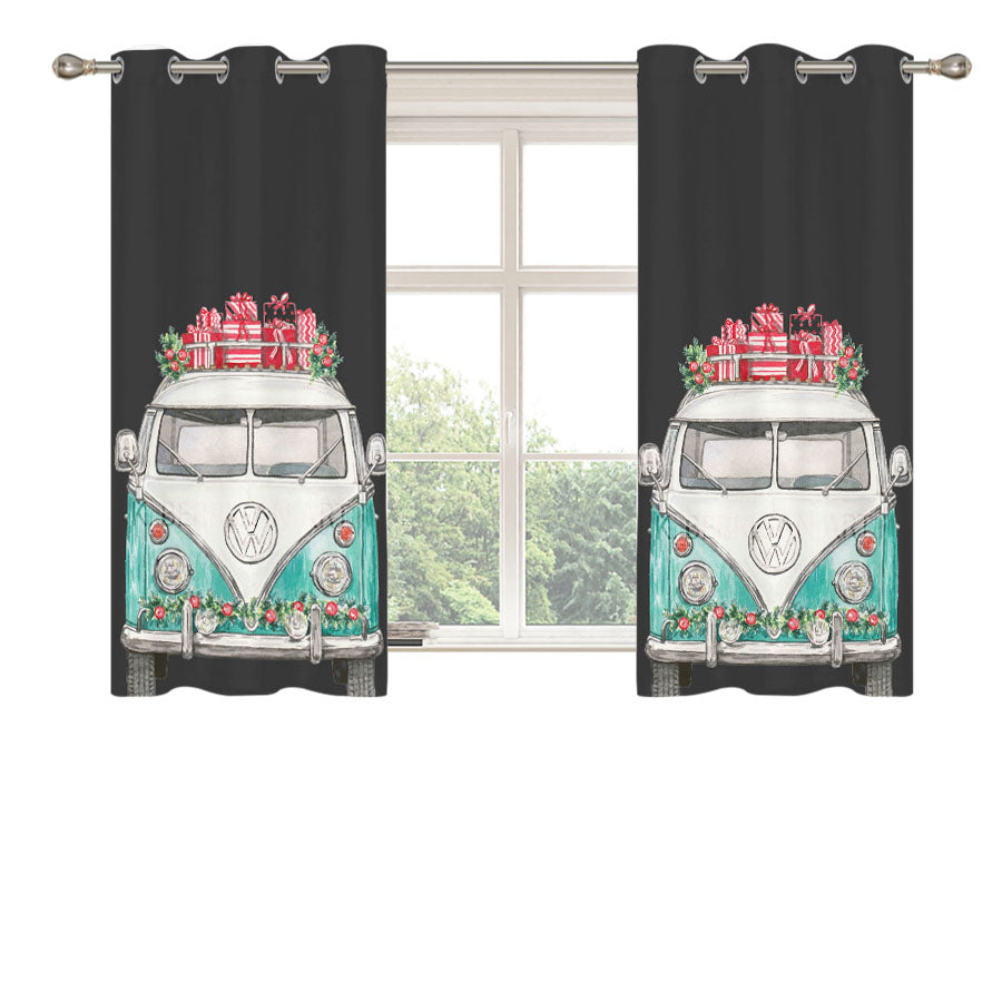 Christmas Vw Peach Skin Window Curtains