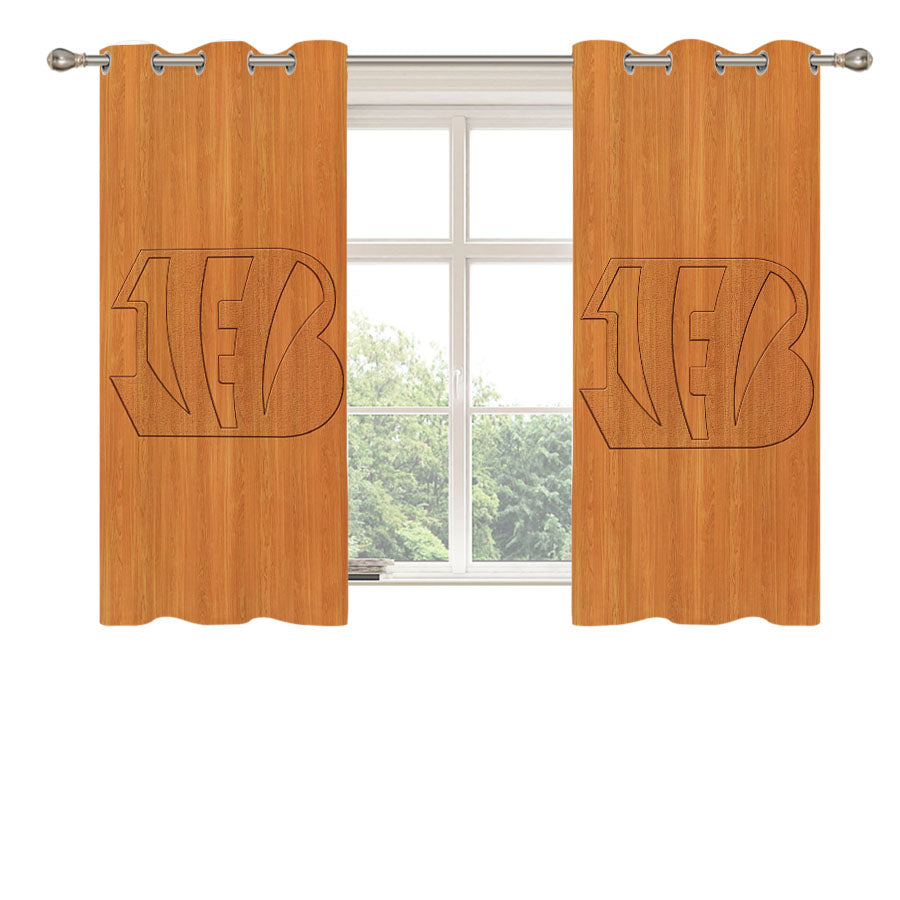 Cincinnati Bengals Peach Skin Window Curtains