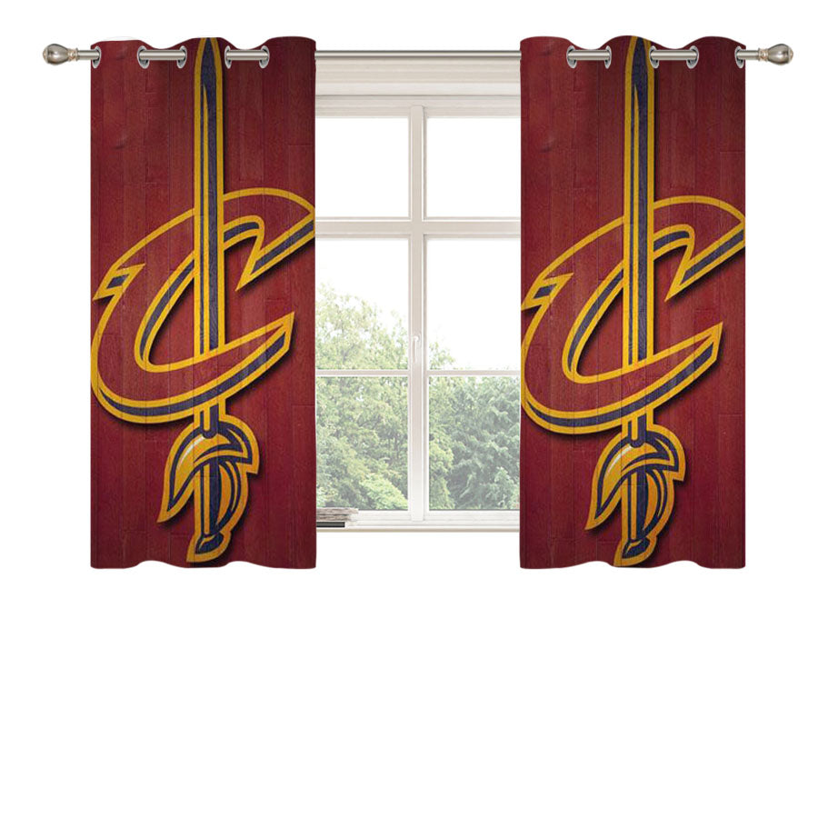 Cleveland Cavaliers Logo Peach Skin Window Curtains