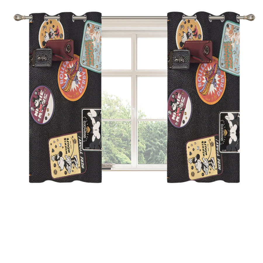 Coach Disney Patch Black Bag Peach Skin Window Curtains