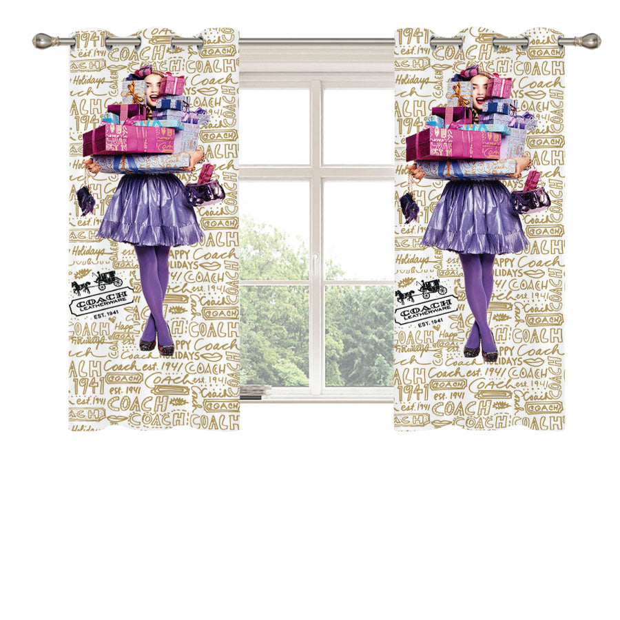 Coach New Cool Peach Skin Window Curtains