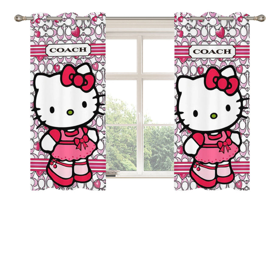 Coach New York Hello Kitty 2 Peach Skin Window Curtains