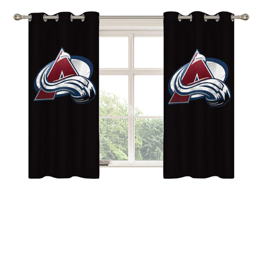 Colorado Avalanche Peach Skin Window Curtains
